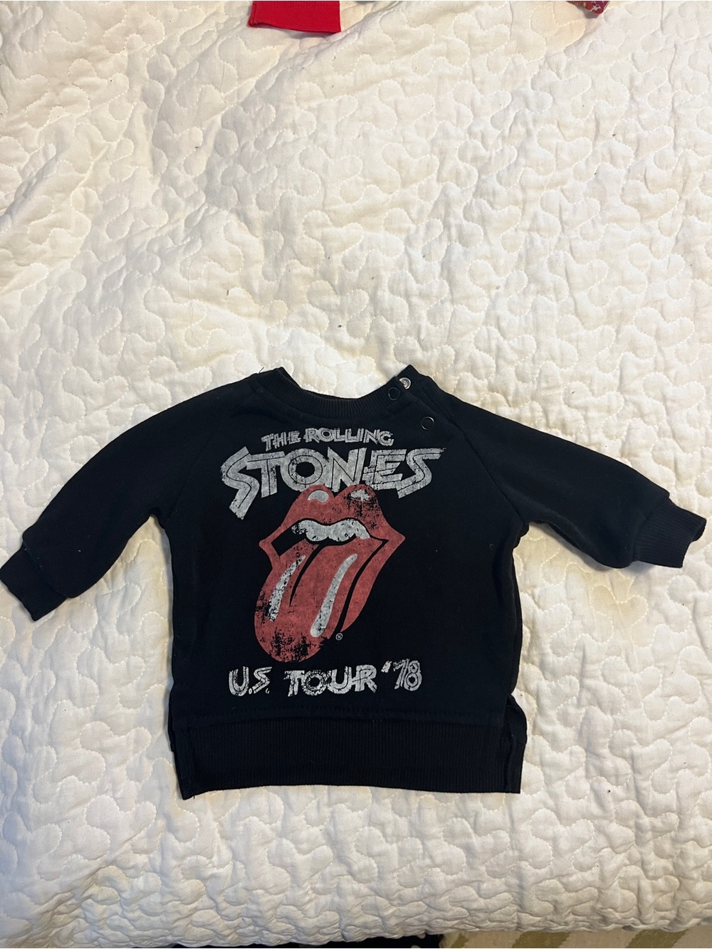 The Rolling Stones Baby Band Sweatshirt Size Newborn NB Black US Tour 78